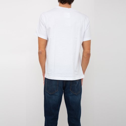 Чоловіча футболка TRUSSARDI T-SHIRT SMALL GREYHOUND PRINT COTTON JERSEY 30/1 BIANCO