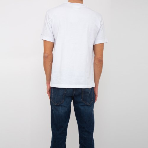 Чоловіча футболка TRUSSARDI T-SHIRT GREYHOUND HEATMAP PRINT COTTON JERSEY 30/1 BIANCO