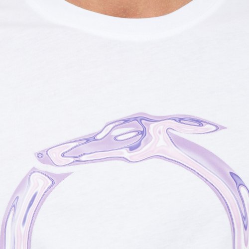 Чоловіча футболка TRUSSARDI T-SHIRT GREYHOUND HEATMAP PRINT COTTON JERSEY 30/1 BIANCO