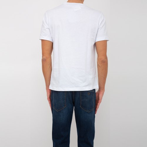 Чоловіча футболка TRUSSARDI T-SHIRT HEATMAP LETTERING PRINT COTTON JERSEY 30/1 BIANCO