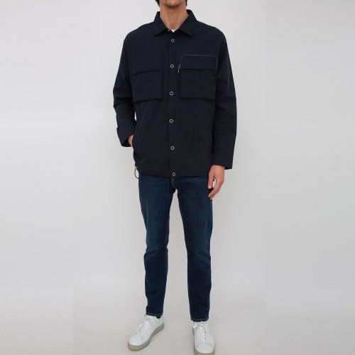 Мужская рубашка с длинным рукавом EMPORIO ARMANI  SHIRT BLU