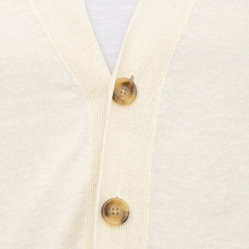 Чоловічий кардиган PAOLO PECORA Maglia Cardigan AVORIO