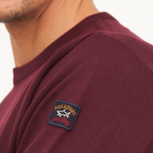 Мужской свитер PAUL&SHARK GIROCOLLO BASE LANA BORDEAUX