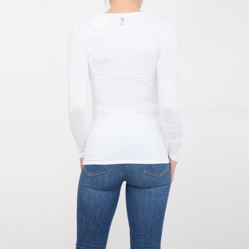 Женская футболка GUESS JEANS TSHIRT MANICA LUNGA BIANCO