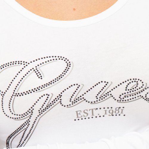 Женская футболка GUESS JEANS TSHIRT MANICA LUNGA BIANCO