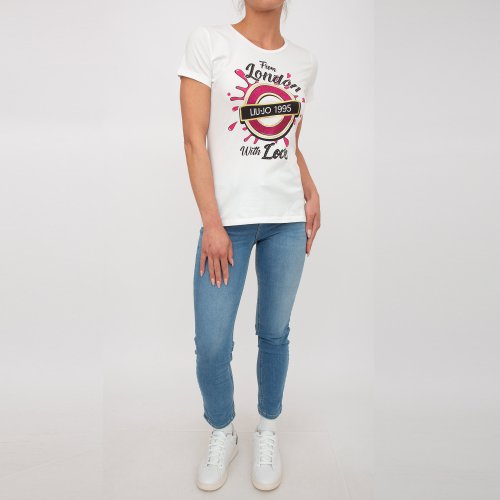 Жіноча футболка LIU JO ECS T-SHIRT M/C BIANCO