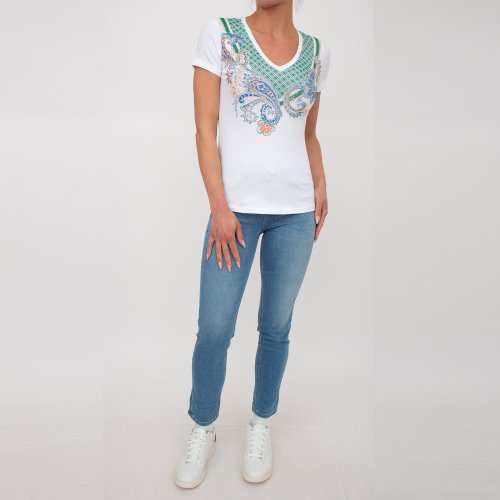 Женская футболка LIU JO T-SHIRT MODA M/C BIANCO