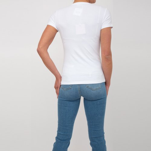 Женская футболка LIU JO T-SHIRT MODA M/C BIANCO