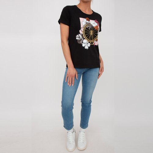 Жіноча футболка LIU JO ECS T-SHIRT M/C NERO