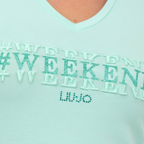 Женская футболка LIU JO T-SHIRT M/C ACQUAMARINA