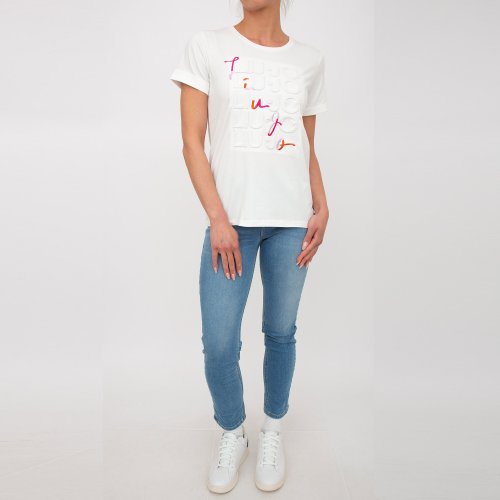 Жіноча футболка LIU JO ECS T-SHIRT M/C BIANCO