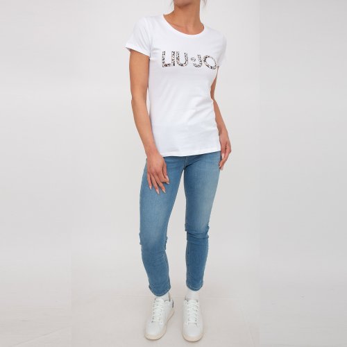Жіноча футболка LIU JO T-SHIRT ST P M/C BIANCO