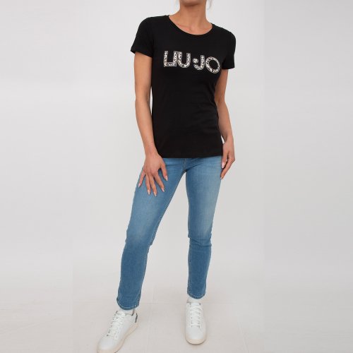 Жіноча футболка LIU JO T-SHIRT ST P M/C NERO