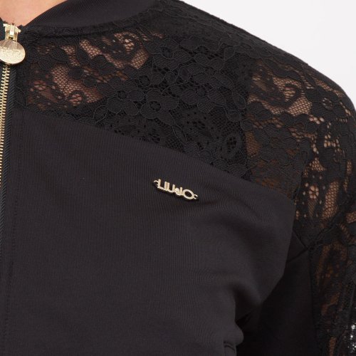 Женская толстовка LIU JO FELPA APERTA NERO