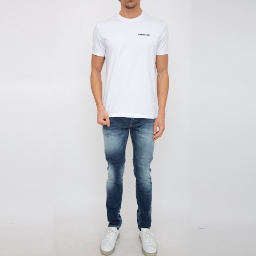Чоловіча футболка BIKKEMBERGS MAGLIETTA BIANCO