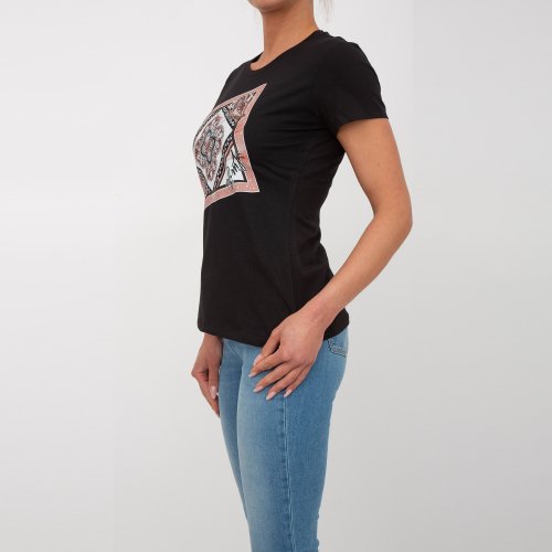 Жіноча футболка LIU JO ECS T-SHIRT MODA M/C NERO