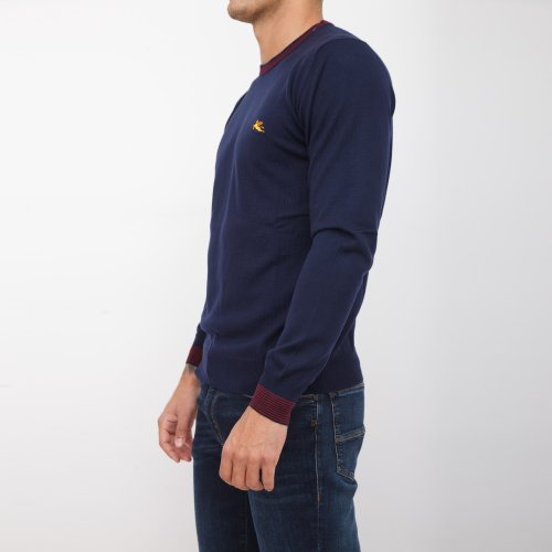 Мужской свитер ETRO C-NECK BLU