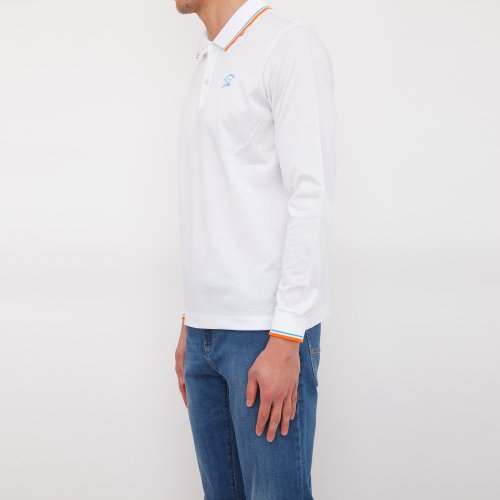 Чоловіче поло PAUL&SHARK POLO BASE COTONE BIANCO