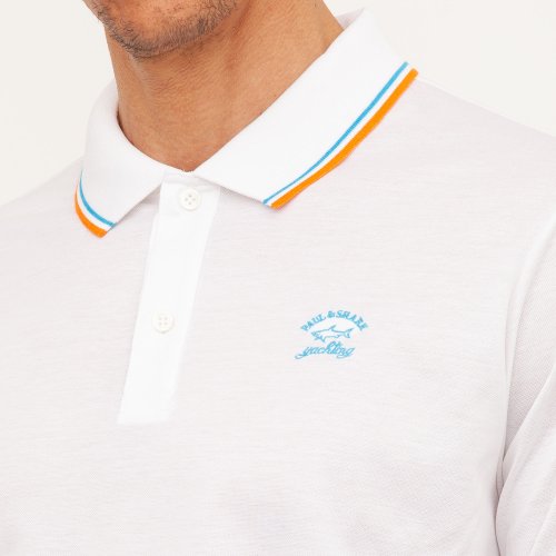 Чоловіче поло PAUL&SHARK POLO BASE COTONE BIANCO