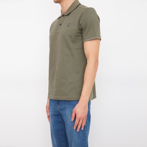 Мужское поло PAUL&SHARK POLO BASE COTONE VERDE