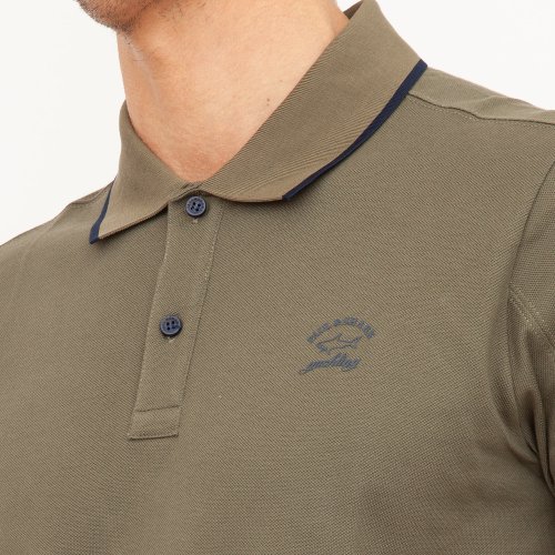 Мужское поло PAUL&SHARK POLO BASE COTONE VERDE
