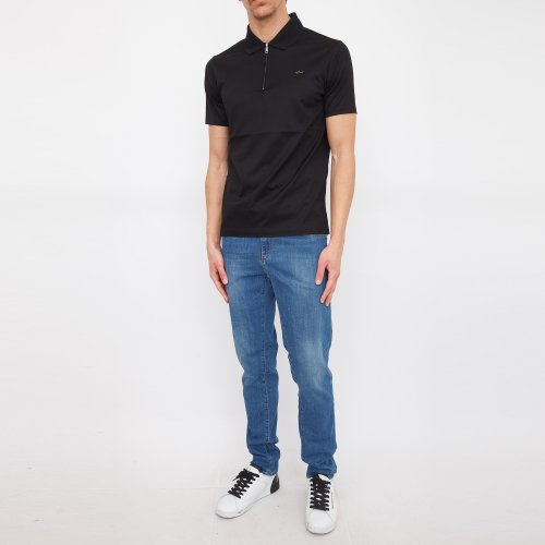 Чоловіче поло PAUL&SHARK POLO BASE COTONE NERO