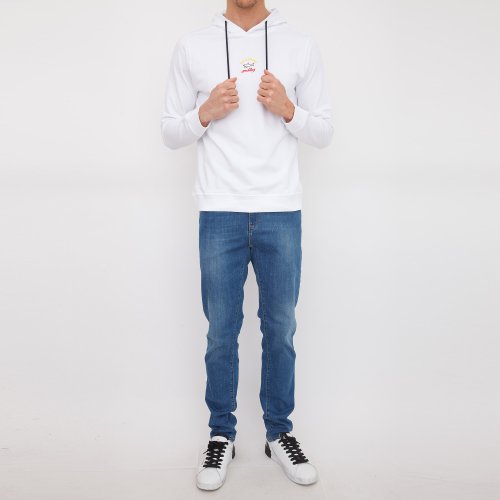 Чоловіча толстовка PAUL&SHARK GIROCOLLO CAPPUCCIO COTON BIANCO