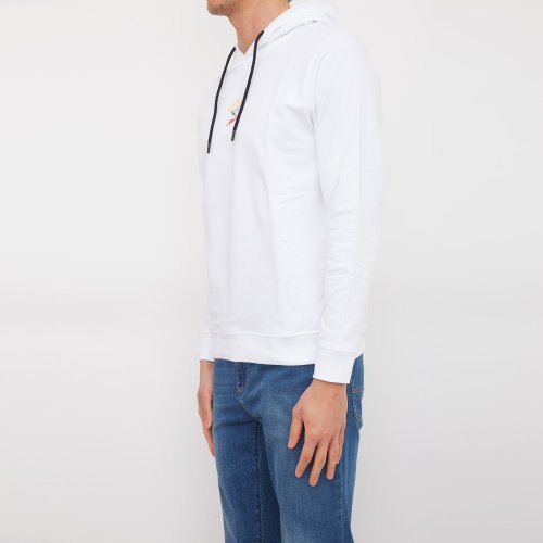 Чоловіча толстовка PAUL&SHARK GIROCOLLO CAPPUCCIO COTON BIANCO