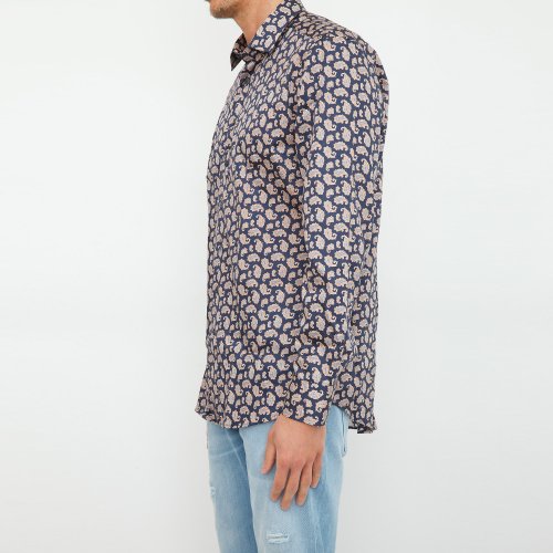Чоловіча сорочка з довгим рукавом ETRO CAMICIA BLU