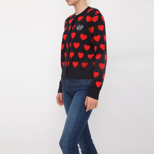 Женский кардиган LOVE MOSCHINO GIACCHINO NERO