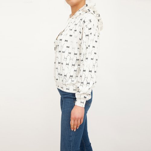 Жіноча толстовка PINKO Maglia tagliata BIANCO