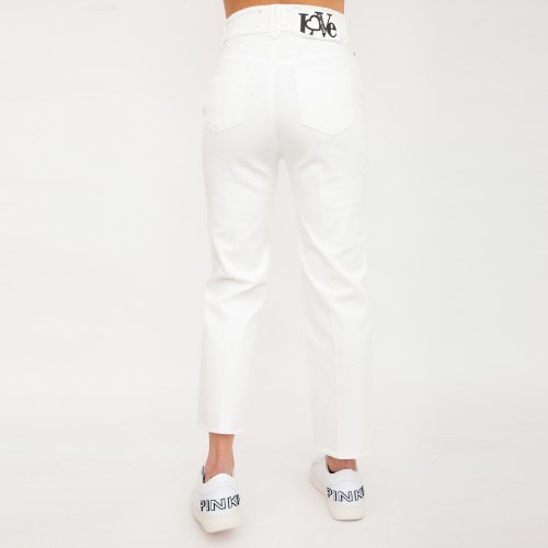 Женские джинсы LOVE MOSCHINO PANTALONE 5 TASCHE BIANCO