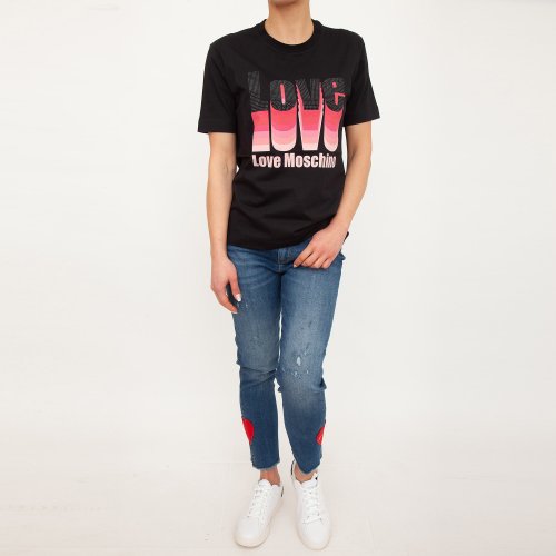 Жіноча футболка LOVE MOSCHINO MAGLIETTA NERO