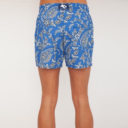 Мужские пляжные шорты ETRO PANTALONCINO MARE C/TASCHINO BLU
