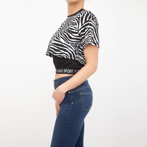 Женская футболка LIU JO T-SHIRT BICOLOR