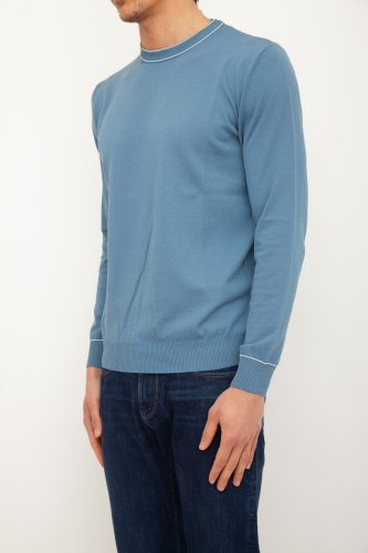 Чоловічий светр ELEVENTY ROUND NECK SWEATER BLU