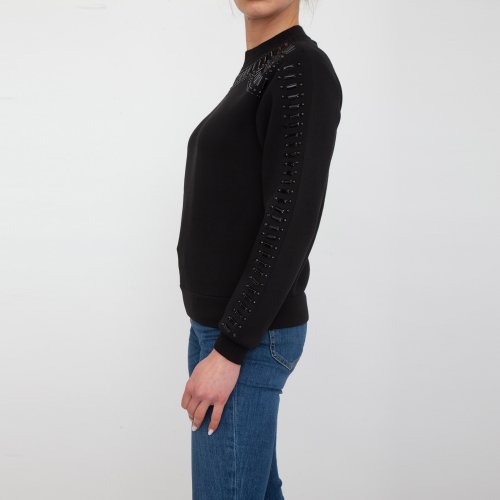 Жіноча толстовка GUESS JEANS FELPE MANICA LUNGA NERO
