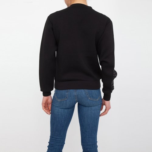 Жіноча толстовка GUESS JEANS FELPE MANICA LUNGA NERO