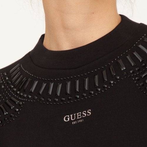Жіноча толстовка GUESS JEANS FELPE MANICA LUNGA NERO