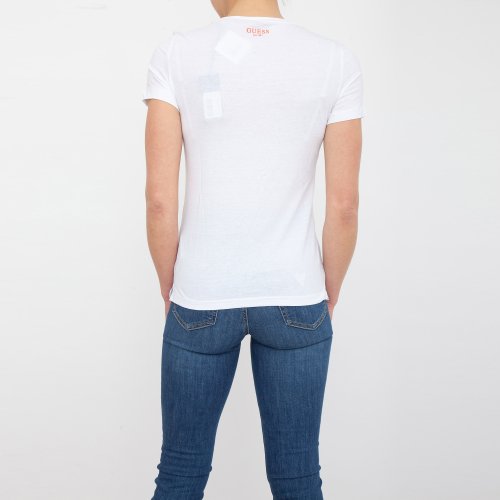 Женская футболка GUESS JEANS Embellished t-shirts BIANCO