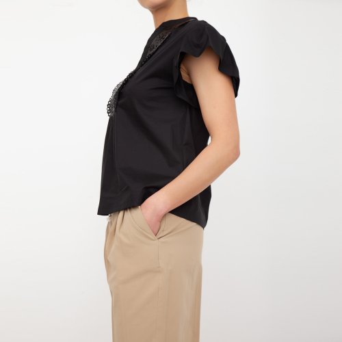 Женская блузка TWIN-SET TOP NERO