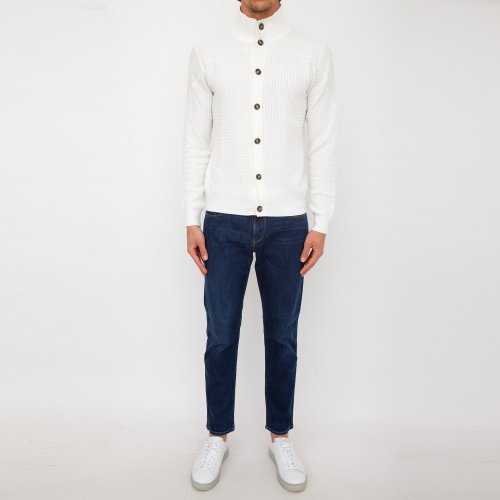 Мужской кардиган PAOLO PECORA Maglia Cardigan BIANCO