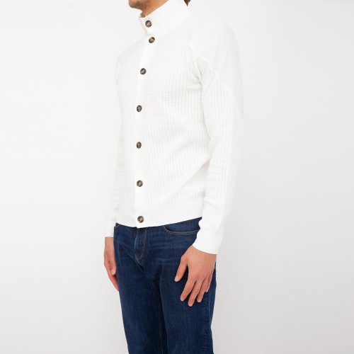 Мужской кардиган PAOLO PECORA Maglia Cardigan BIANCO