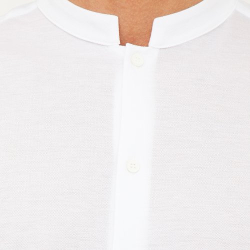 Чоловіча сорочка з довгим рукавом PAOLO PECORA Camicia Jersey BIANCO