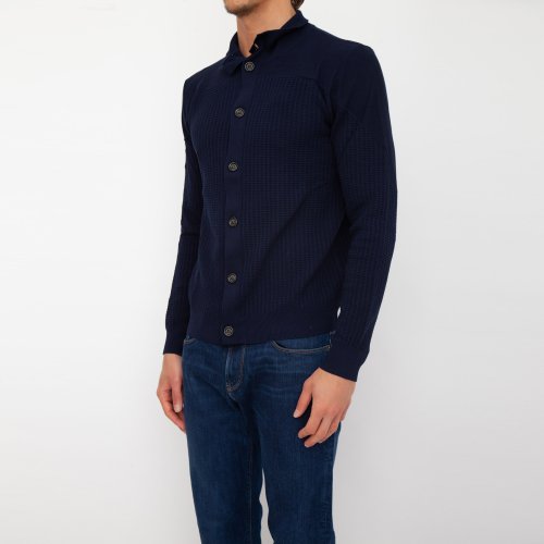 Мужской кардиган PAOLO PECORA Maglia Cardigan BLU