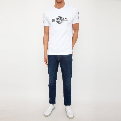 Чоловіча футболка BIKKEMBERGS MAGLIETTA BIANCO