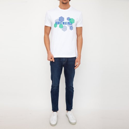 Чоловіча футболка BIKKEMBERGS MAGLIETTA BIANCO