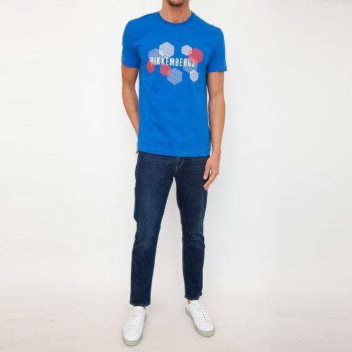 Чоловіча футболка BIKKEMBERGS MAGLIETTA BLU
