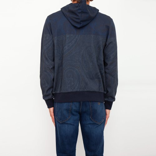 Чоловіча толстовка ETRO FELPA CAPPUCCIO BLU