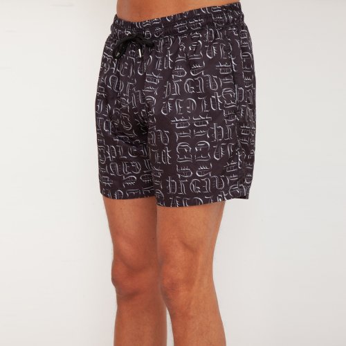 Мужские пляжные шорты PHILIPP PLEIN Beachwear NERO